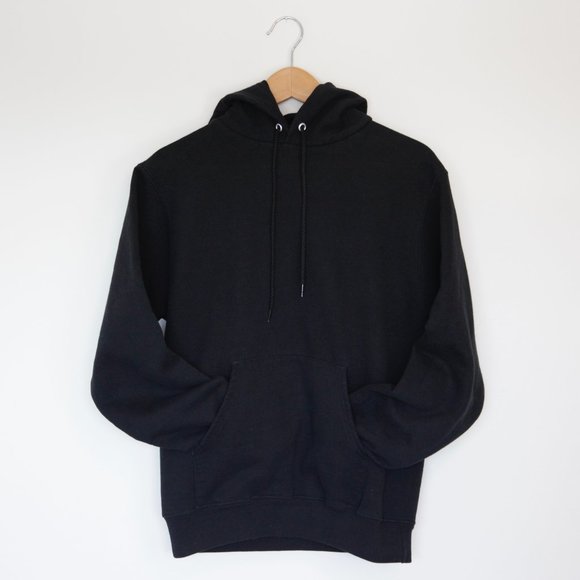Champion Eco Authentic Black Kangaroo Hoodie Sweatshirt, Adult Men's Small - Picture 5 of 7